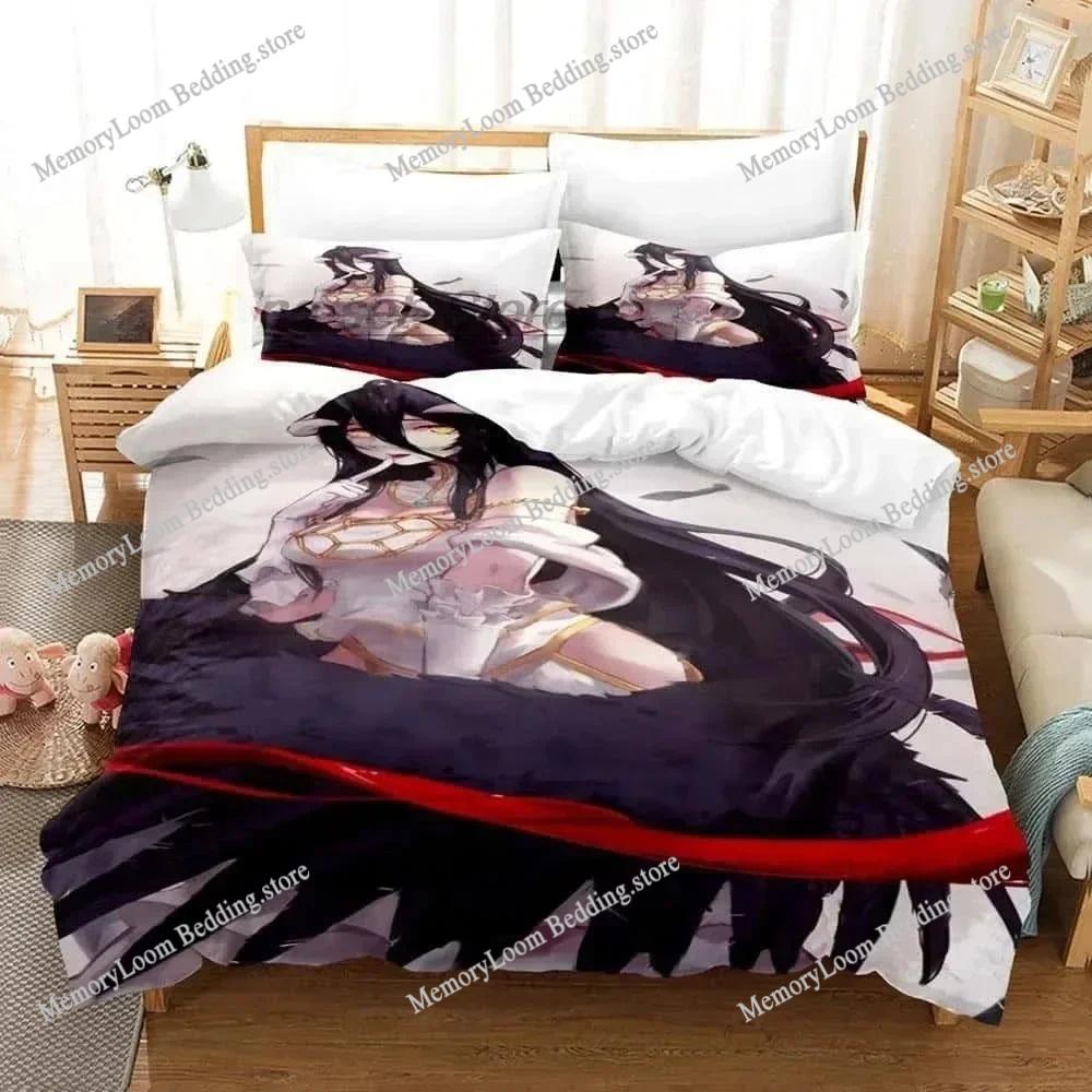 3D Print Skeleton Anime OVERLORD Bedding Set Single Twin Full Queen King Size Bed Set Adult Kid Bedroom Duvet Cover Set