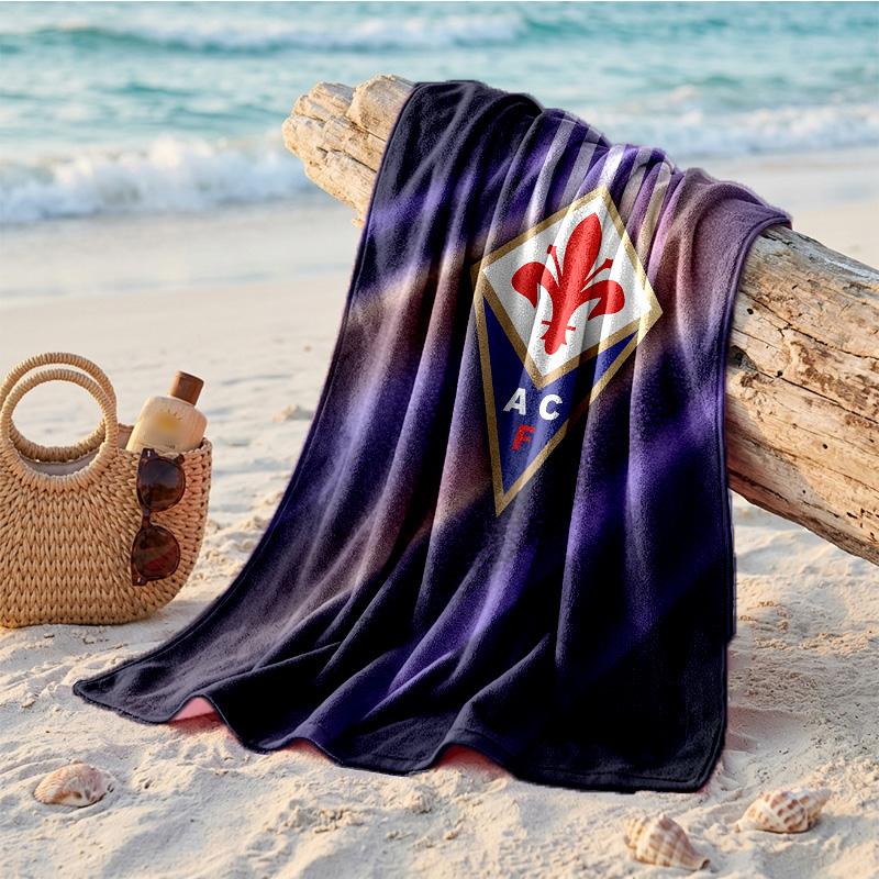 Fiorentina FC Print Microfiber Beach Towel Quick Dry Absorbent Large Towel For Beach Swimming Travel
