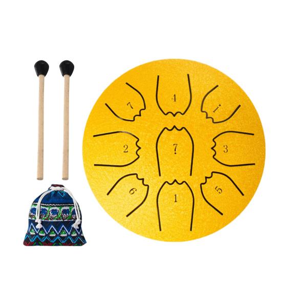 Стальной язычковый барабан 4/6 дюймов 8/9 тонов дождевой барабан для улицы сада звукотерапия музыкальные инструменты для взрослых детей мини хэндпан барабаны для медитации