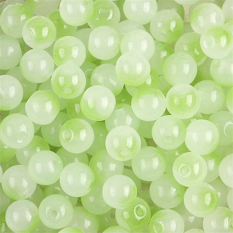 Комплект браслетов из бисера Summer Jelly Gold Glitter: Двойные стеклянные круглые бусины и полусахарные пузырчатые бусины