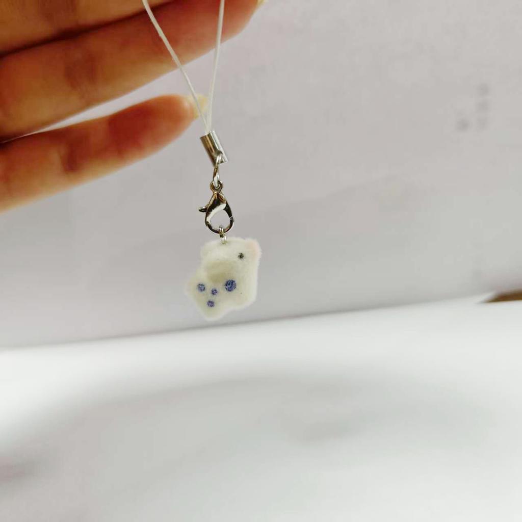 Flocked Bag Charm Portable Plush Pig Keychain Mini Pig Plush Pendant Sturdy Soft Keychain Accessory For Girlfriend Gift Keychain
