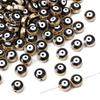 10Pcs Handmade Enamel Resin Flat Round Evil Eye Beads for Necklace Bracelet DIY Jewelry Making Beads Charms Accessories