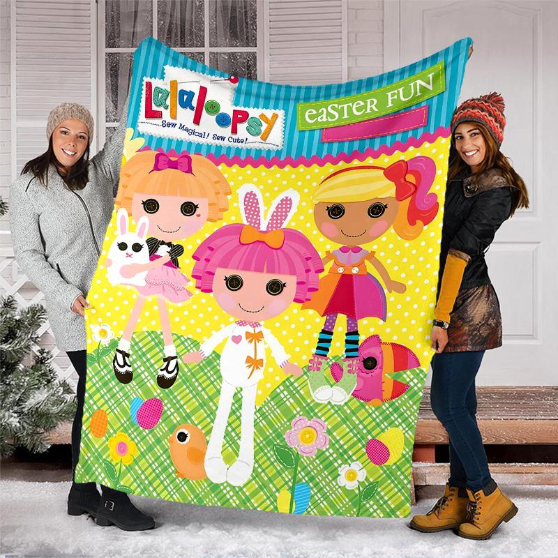 1pc Lalaloopsy3 Theme Blanket - Digital Print, Polyester, Cozy for All Seasons, Perfect for Outdoor, Camping, and Travel