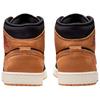 Jordan Air Jordan 1 Abrasion Resistant Mid top Vintage Basketball Shoes Unisex Black Brown HV4091-002
