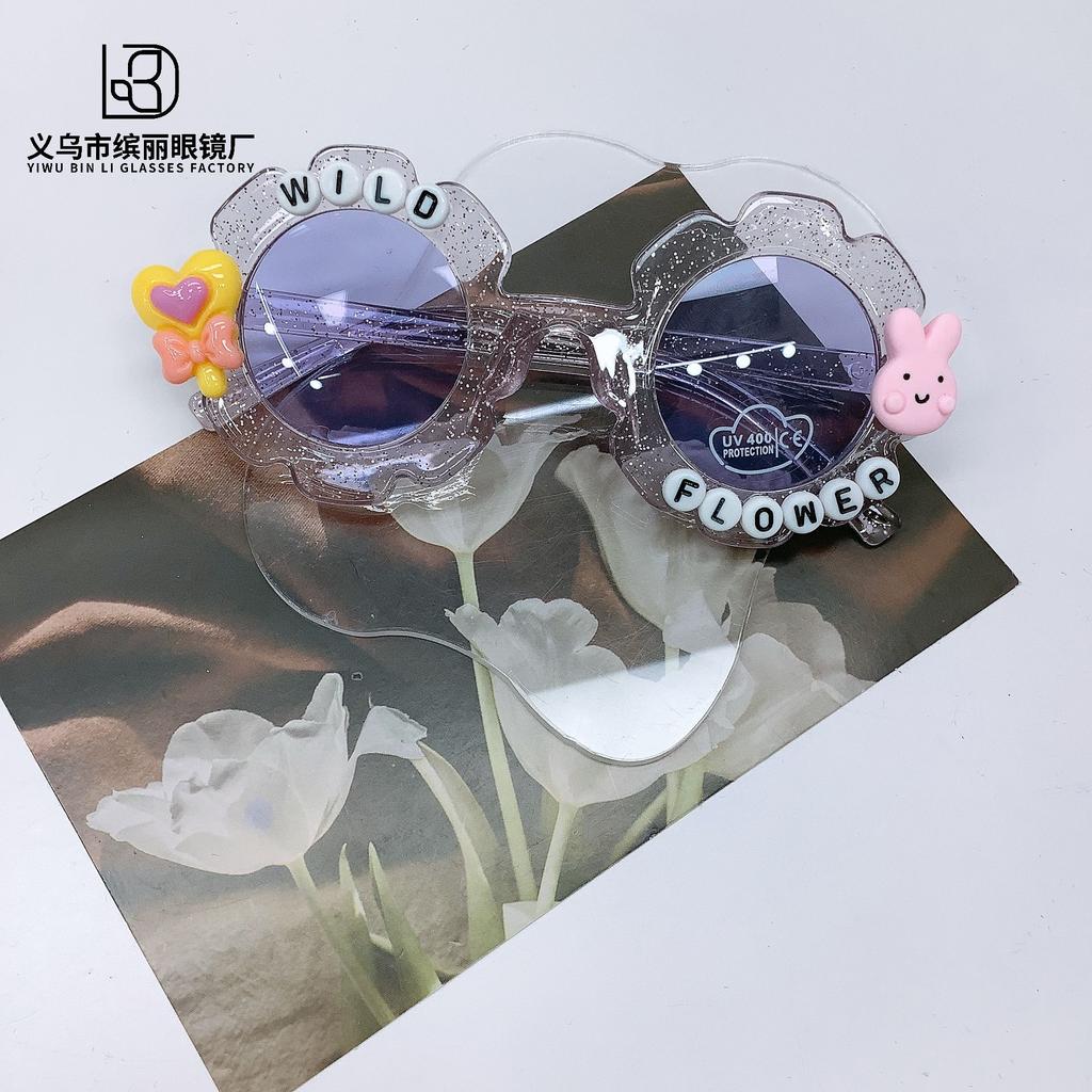 Модные подсолнухи Сделай сам Детские солнцезащитные очки Защита глаз Защита от солнца Защита от УФ-лучей, Детские солнцезащитные очки