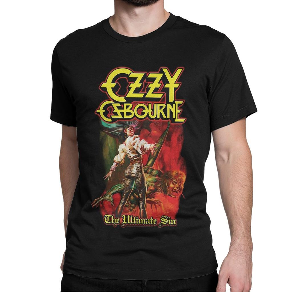 Панк Группа Рок Музыка Футболки Мужские Женские 100% Хлопок Футболки Круглый Вырез Футболка Оззи Осборна Одежда с Коротким Рукавом Взрослый