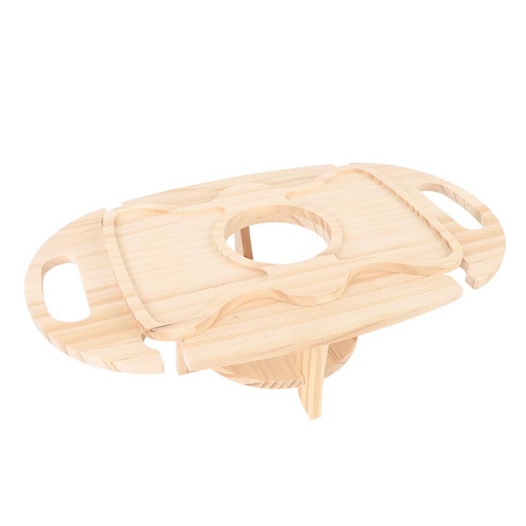 Portable Wine Picnic Table Wooden Beach Picnic Table Foldable Wine Desk for Camping Beach Parties