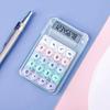 Мини-калькулятор ярких цветов, 8 цифр, большой ЖК-дисплей, большая круглая кнопка, портативный портативный калькулятор для студенческого экзамена, учебы, офисной работы