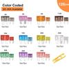 CrocSee 120 Pieces - Car Fuses Assortment Kit, Blade-Type Automotive Fuses - Standard & Mini Size (2A/3A/5A/7.5A/10A/15A/ 20A/25A/30A/35A/40A),