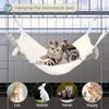 CaanDyy Cat Hammock Plain Bed Gauge Fluffy Summer Winter Dual Use Nap Pet Cat Bed Cat Hammock White S Size