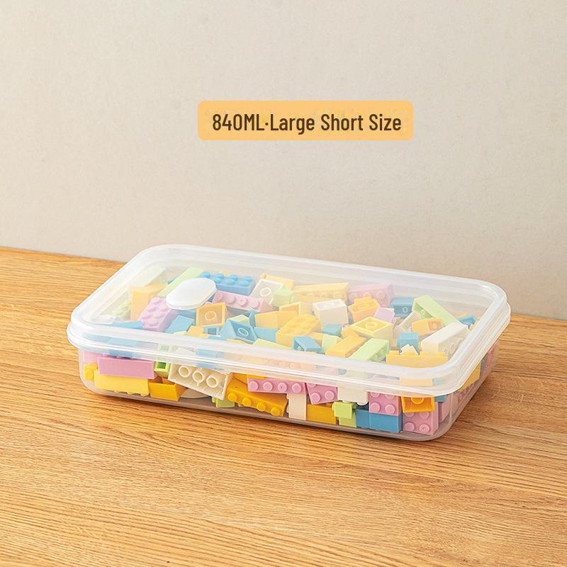 Прозрачный ящик для хранения игрушек с крышкой и отделениями для Lego, головоломок и строительных блоков