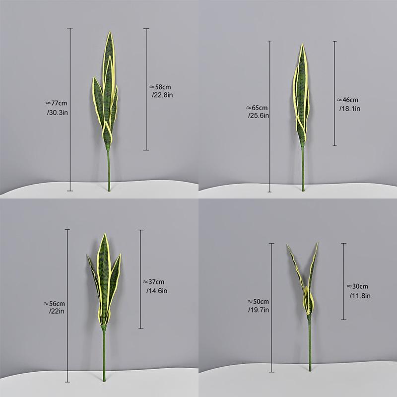 1 шт. листья для сада сансевиерия офис искусственный тигр пиран домашний тропический магазин декор искусственные растения настоящий сенсорный пластик