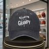Retro GRAMPY Baseball Cap  Lightweight Duckbill Hat with GRAMPY Print Curved Brim  Suitable for All Seasons Birthday Gift