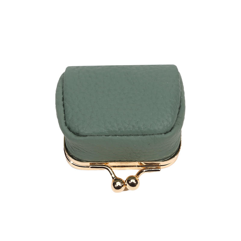 Портативная кожаная мини-шкатулка для драгоценностей, винтажный мини-кошелек для монет, футляр для ювелирных изделий с замком-поцелуем, футляр для наушников и кольца