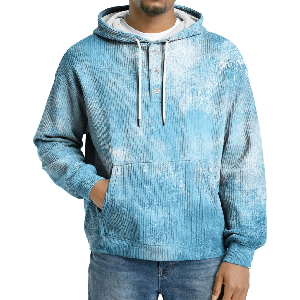 Men's Knit Hooded Sweatshirt Casual Long-Sleeve Sweatshirt