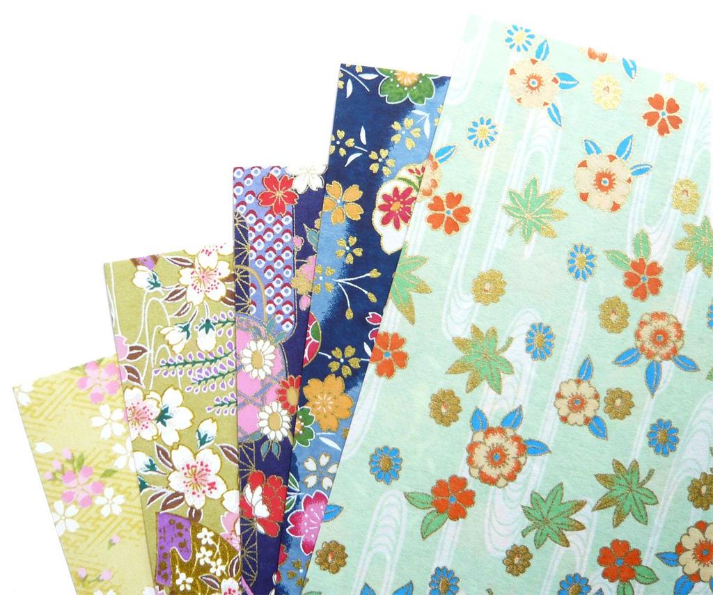Kawasumi Washi Special Kyoto Yuzen Washi Chiyogami Various 20 Patterns Hand-Dyed Paper, 15cm, Patterns,