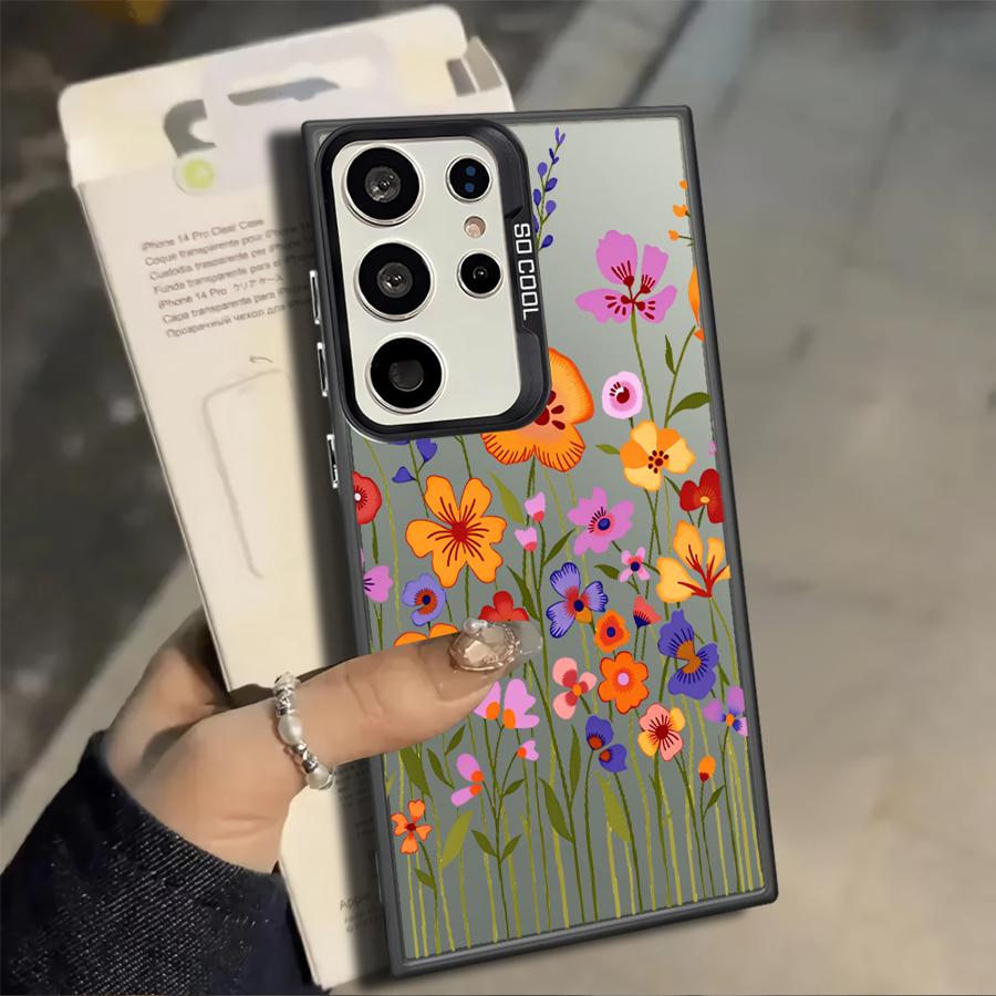 Красивый чехол-накладка с цветами для Samsung Galaxy S25 Note 20 Ultra S21 S23 S24 FE S22 S23 Ultra S25Edge S20 Plus