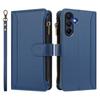 For Samsung Galaxy A26 5G Leather Case 9 Card Slots Zipper Wallet Stand Phone Cover with Wrist Strap