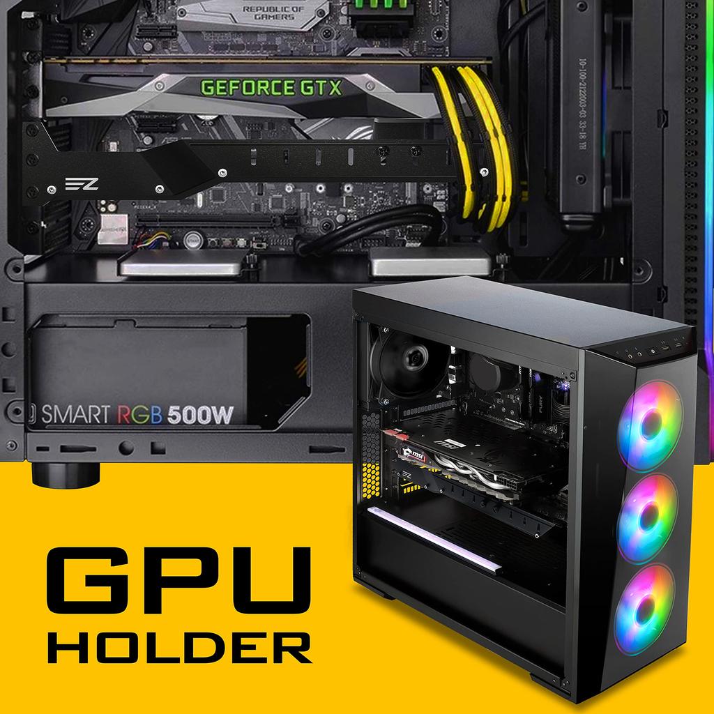 Универсальный держатель видеокарты, опора для видеокарты, поддержка GPU, стабилизатор для видеокарты, держатель для видеокарты RTX3090, Черный, EZDIY-FAB Карты, RX6700, -