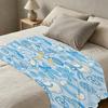 Ultra-Soft Ocean Theme Flannel Throw Blanket Bordered Cozy Blanket for Home Couch, Ideal for Christmas & Halloween