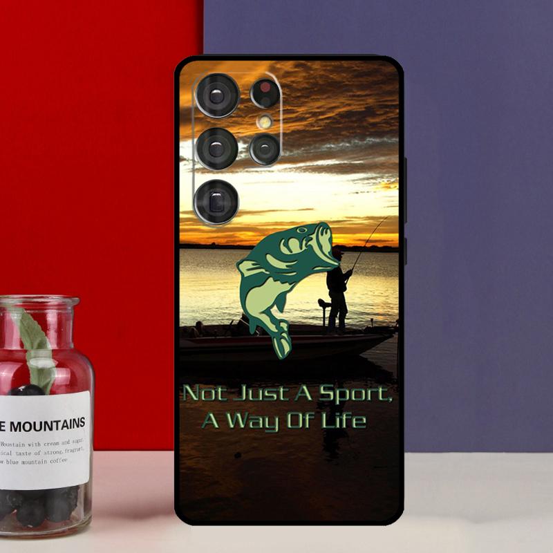 Чехол-футляр Hunter Man Fishing Dog для Samsung Galaxy S25 Ultra S9 S10 S20 S21 S22 Plus S23 Ultra S24 FE
