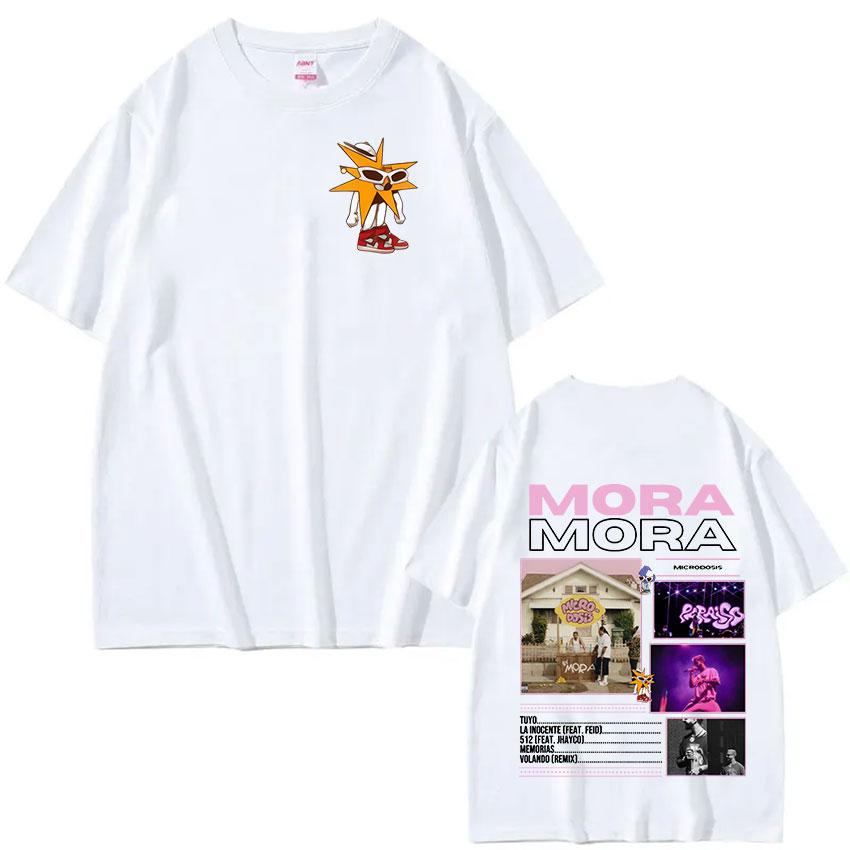 Singer MORA MICRODOSIS Tour 2025 Album Merch T Shirt Unisex Women Fashion Pop Music TShirt Vintage Oversized Short Sleeve TShirts