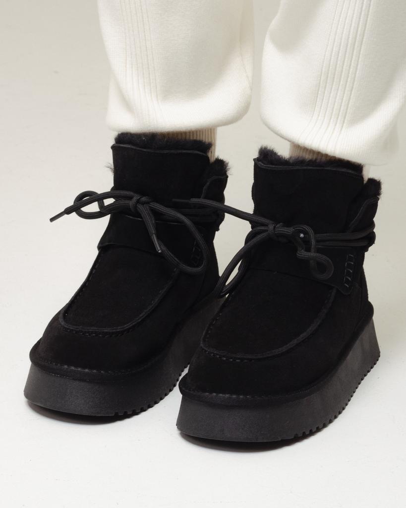 Угги женские на платформе Lifexpert 80563 36 черные замша