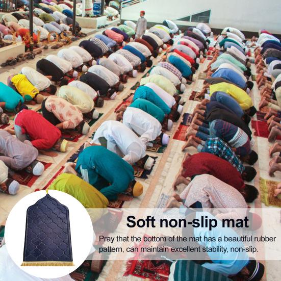Исламский молитвенный коврик, утолщенный напольный коврик, нескользящий нижний молитвенный коврик для детей, мужчин, женщин, лба, коленей, подарок на Рамадан