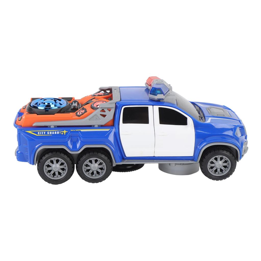 Игрушечная машина со светом и звуком, вращающаяся на 360 градусов, с автоматическим открыванием дверей, на батарейках, светящаяся машина