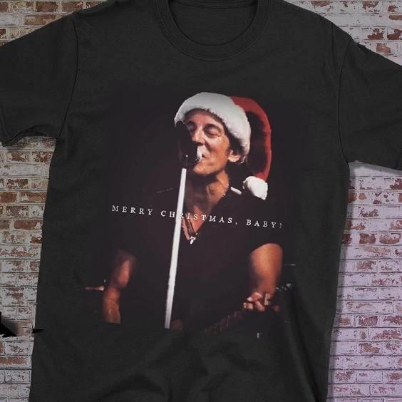 Bruce Springsteen christmas T-shirt Tee Men Short Sleeve All Size S-5XL MI617 Unisex T-Shirt