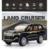 Масштаб 1/24 Toyota Land Cruiser, литая под давлением модель автомобиля, игрушечный автомобиль с откатным механизмом, звуком и светом для детей, коллекция подарков для мальчиков и девочек
