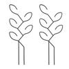 Leaf Shape Garden Trellis Metal Coated Stake Trellis Planter Plant Support Stake