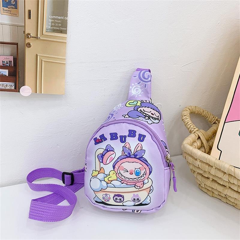 Cute Labubu Fanny Pack Children'S Chest Bags Shoulder Crossbody Bag Girls Boys Outdoor Travel Waist Purse Kids Accessories Gifts