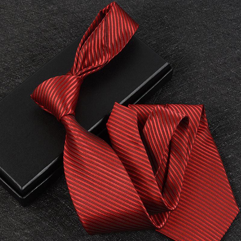 Jacquard Woven Classic Striped Tie Men's Silk Suits Ties Necktie