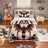 Gothic Halloween Duvet Cover Set Vintage Pumpkin Rose Bat Moon Print Bedding Set Fashion Quilt Cover Set Bedroom Home Decor Gift
