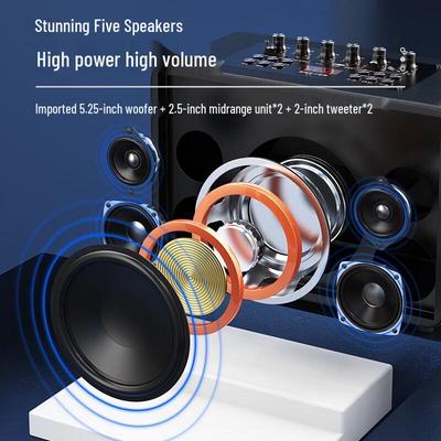 Портативная Bluetooth-колонка KTV Sansui E13 Система с китайской вилкой (адаптер в комплекте)