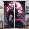 No Twin Ghost Flame Kitchen Curtains for Living Room Curtain Home Interior Curtains 2 Pieces Shades Tulle for Bedroom Partition