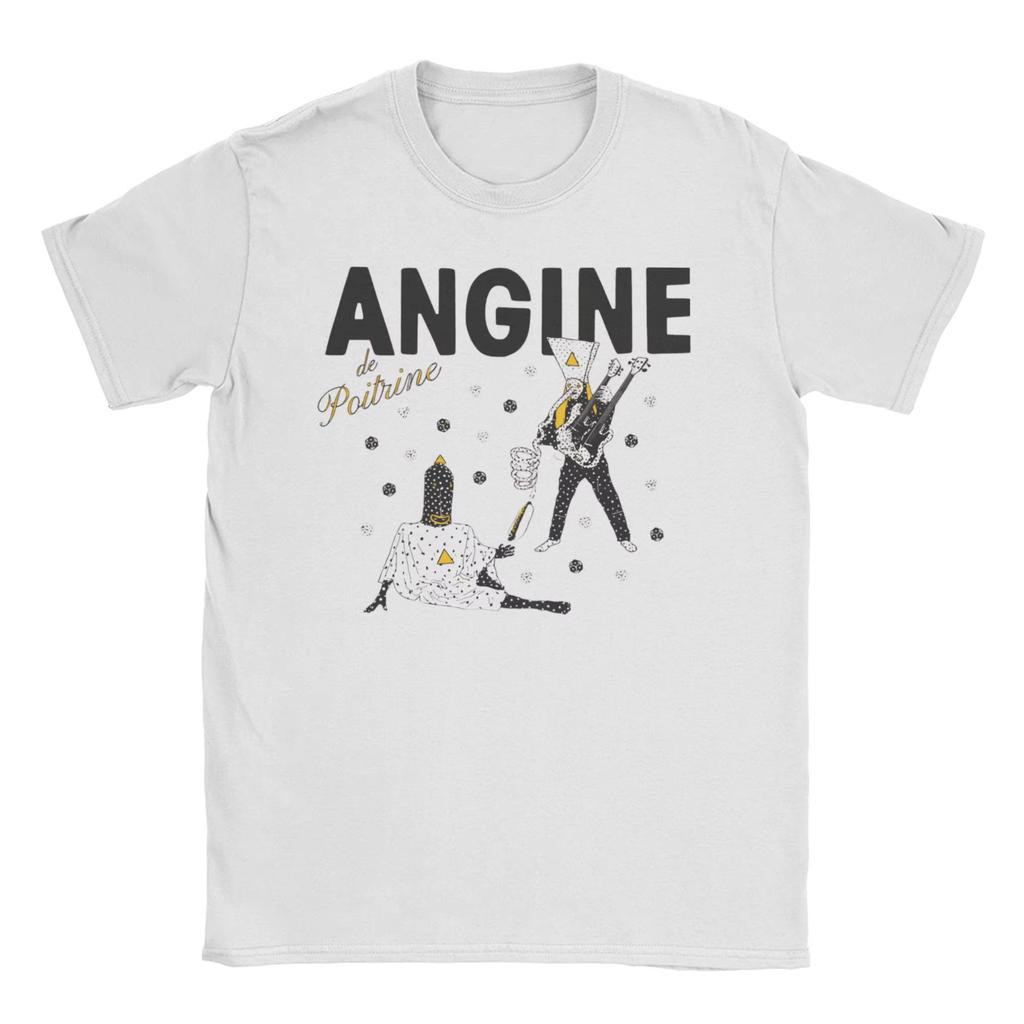 Печатная футболка с принтом Angine De Poitrine Rock Band для унисекс, летняя хлопковая футболка с коротким рукавом