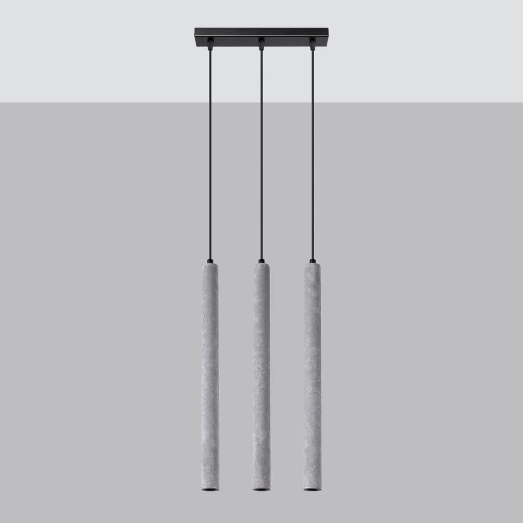 Pastelo 3L concrete pendant lamp