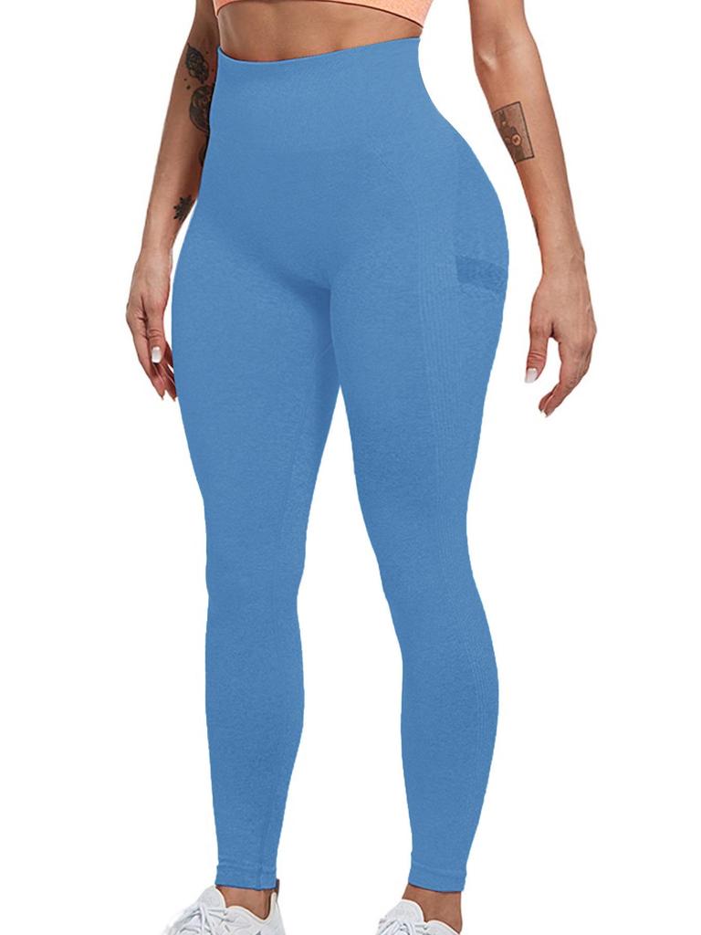 European and American Popular Seamless High Waist Hip-Lifting Yoga Pants with Abdomen Control