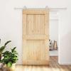 VidaXL Sliding Door and Hardware Kit 100x210 Cm Solid Pine, Interior Door, Interior Barn Door 3203115