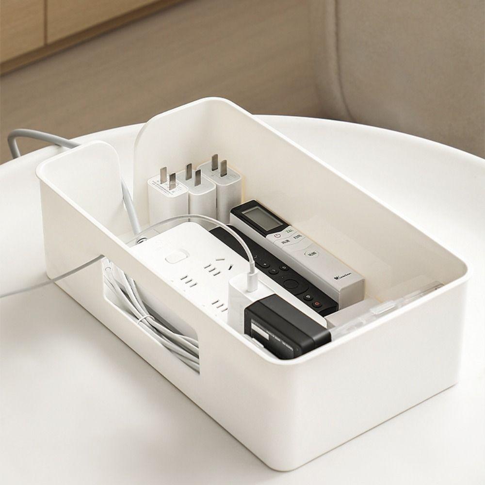 Коробка для хранения кабелей Чехол для сетевого фильтра Органайзер для укладки проводов Пылезащитный контейнер для хранения сетевых шнуров с розетками для зарядки