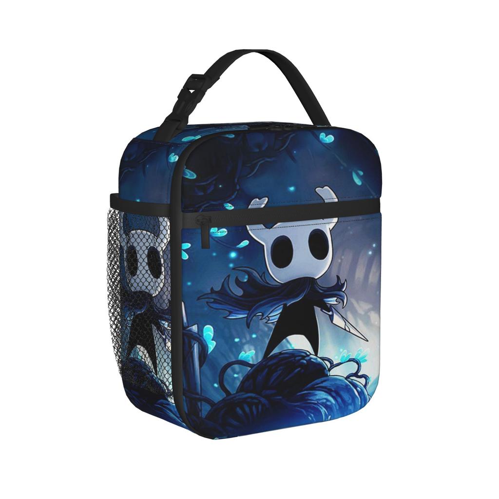 Hollow Knight Silksong The Knight Insulated Lunch Bag High Capacity Reusable Cooler Bag Tote Lunch Box Bento Pouch