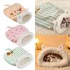 With Ears Cat Cave Bed Plush Cat Nest Mat Cute Cat Sleeping Bag Pet Supplies