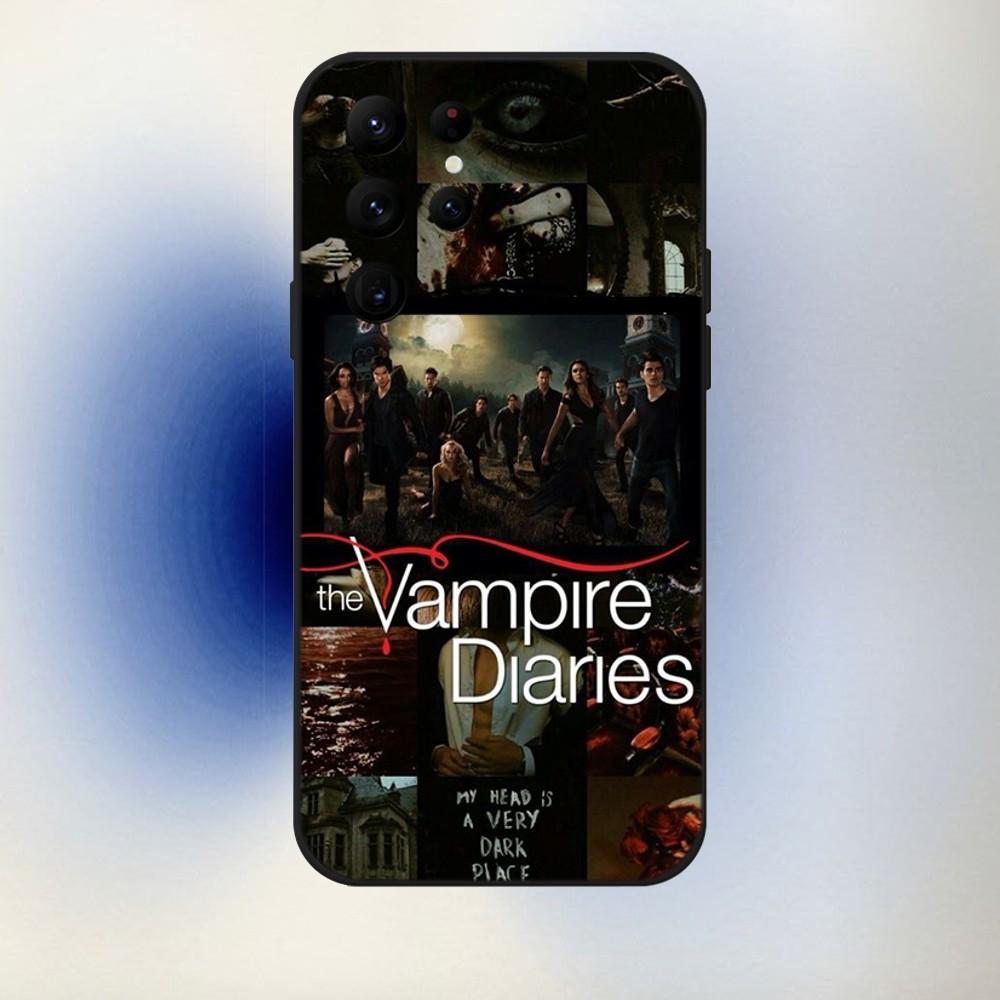 Чехол для телефона V-VampireS D-Diaries для Samsung S24,23,22,30,21,10,9,Ultra,Plus,Lite,FE,5G Черный Мягкий Чехол