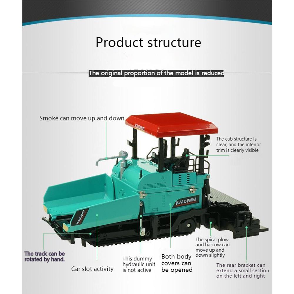 Масштаб 1/40, сплав, литье под давлением, асфальтоукладчик, асфальтоукладчик, дорожно-строительная машина, игрушки, инженерная модель автомобиля, украшение, детские игрушки