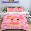 3pcs Lalaloopsy2 Design Cover Set - HD Printed Bedding with 1 Cover and 2 Pillowcases - Perfect for Home and Dorm Decor