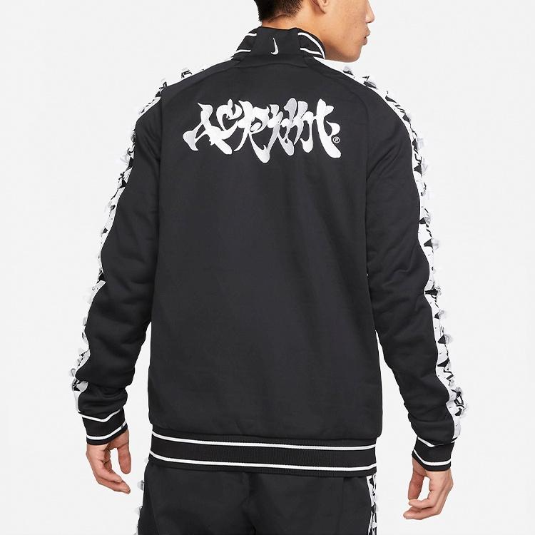 Мужская спортивная куртка Nike x ACRONYM Crossover, контрастные цвета, рукава, воротник-стойка, тканая, издание для Азии, черный CZ4673-010