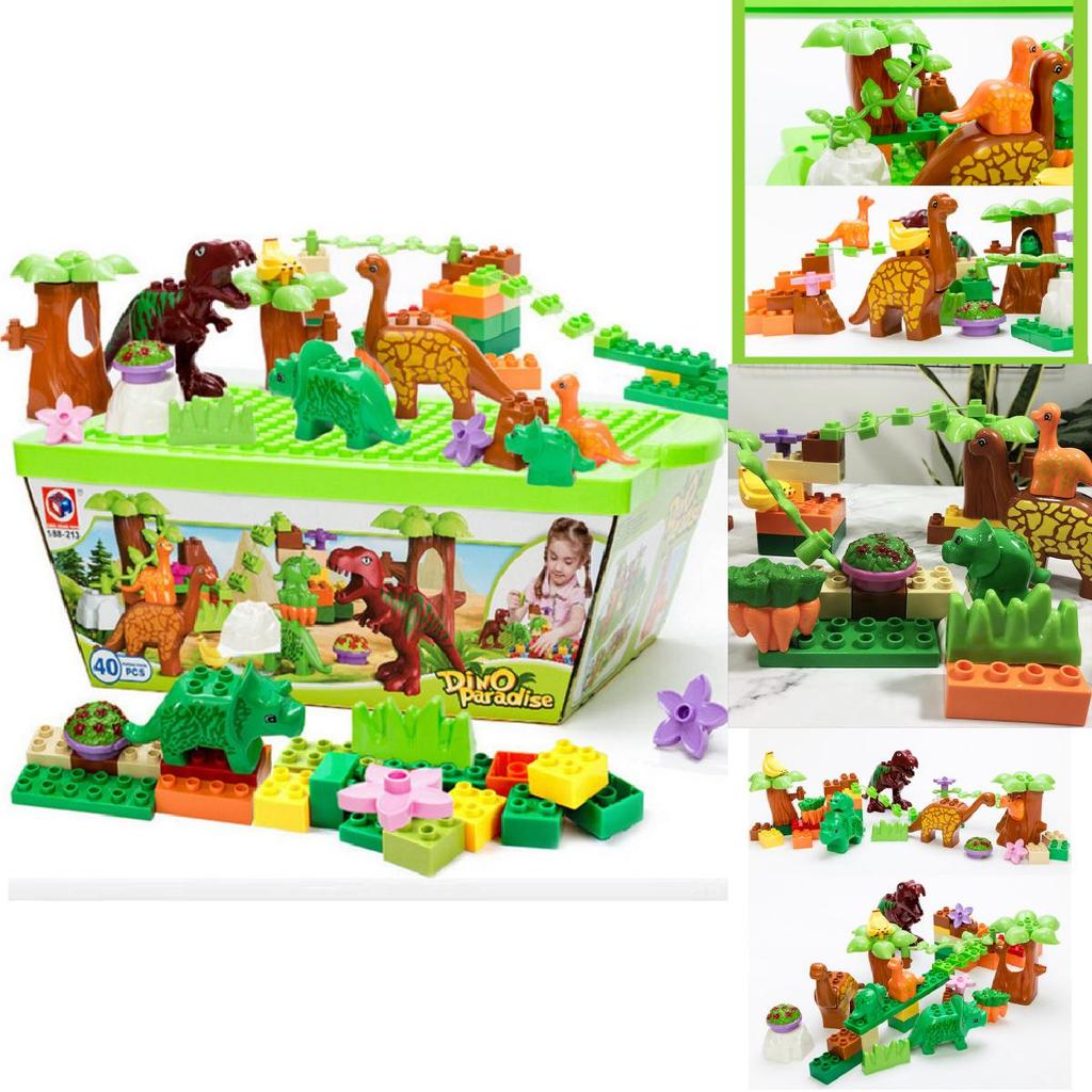 Набор строительных блоков динозавров для детей с крупными деталями из АБС-пластика для творческой игры