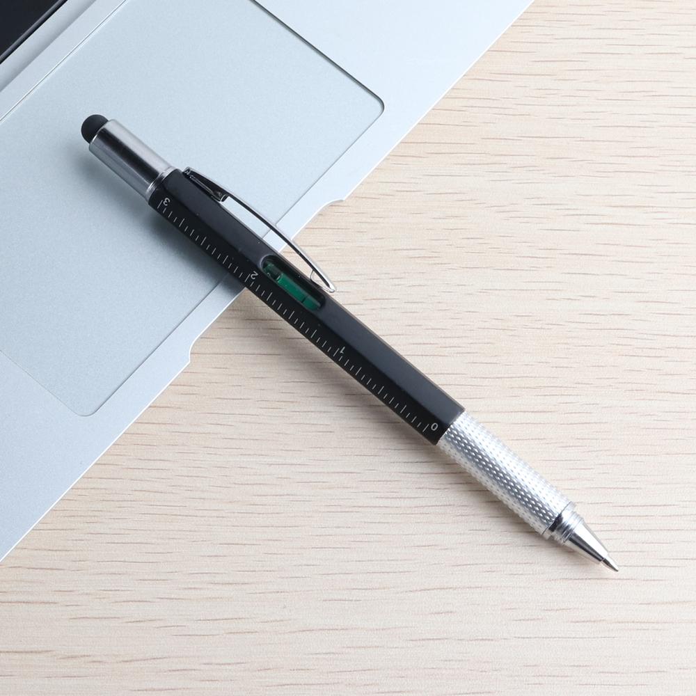 3 шт. многофункциональная шариковая ручка с современным ручным инструментом, измерительная техническая линейка, отвертка, сенсорный экран, стилус, спиртовой уровень